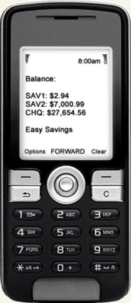 non-smart cellphone receiving account balance through text